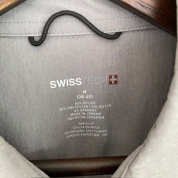 Swiss+Tech Gray Long Sleeve Button Up Shirt - Medium - Picture 3 of 4
